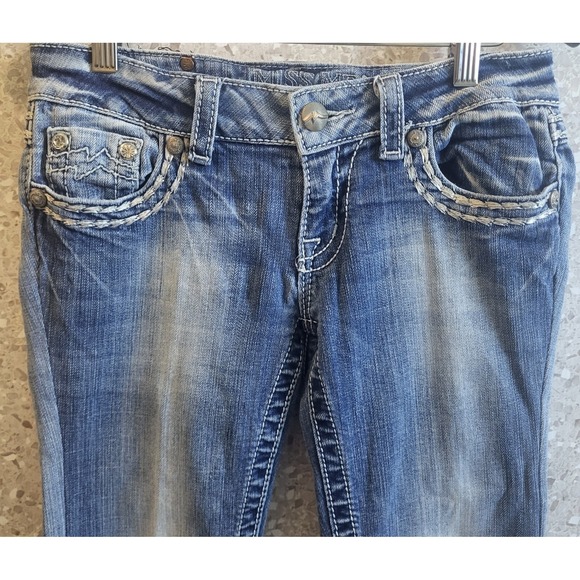 Miss Me Jeans Size 26 Boot Cut, Western Style,Rhinestones, Bling Design, Womens - Picture 7 of 15